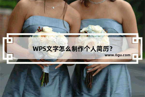 WPS文字怎么制作个人简历？