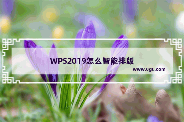 WPS2019怎么智能排版