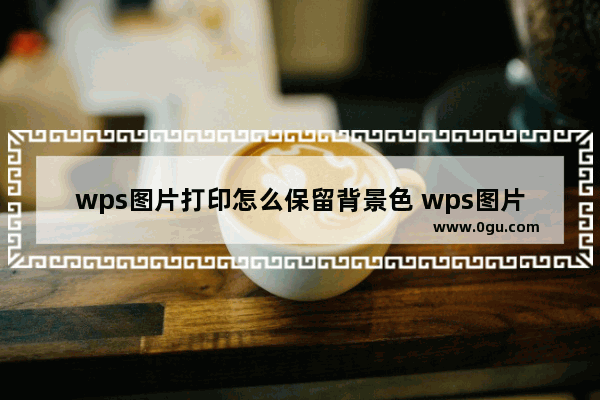 wps图片打印怎么保留背景色 wps图片打印保留背景色教程