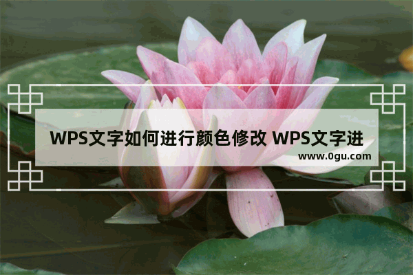 WPS文字如何进行颜色修改 WPS文字进行颜色修改操作教学分享