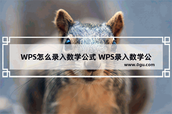 WPS怎么录入数学公式 WPS录入数学公式的方法