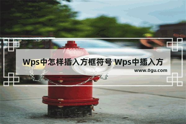 Wps中怎样插入方框符号 Wps中插入方框符号的教程