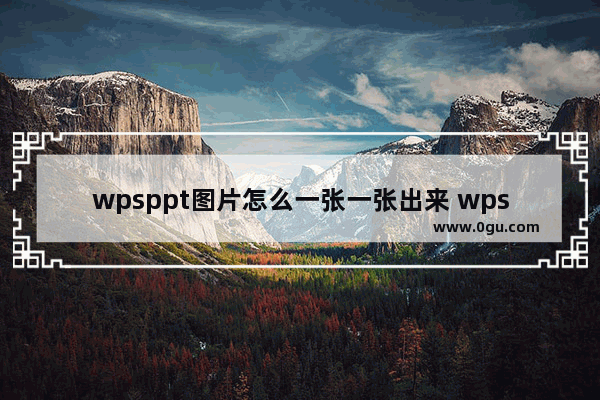 wpsppt图片怎么一张一张出来 wpsppt一页多张图片轮播的方法