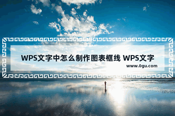 WPS文字中怎么制作图表框线 WPS文字中制作图表框线教程