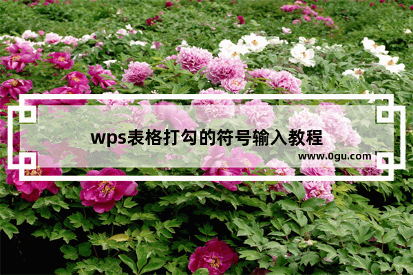 wps表格打勾的符号输入教程