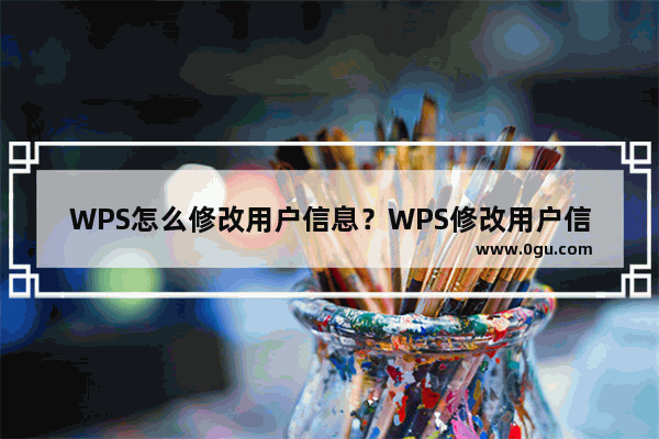 WPS怎么修改用户信息？WPS修改用户信息的方法