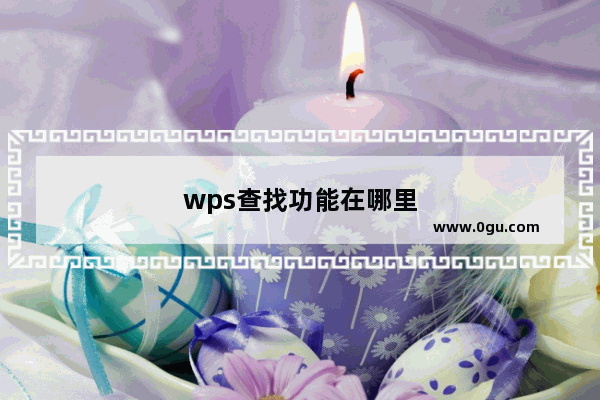 wps查找功能在哪里