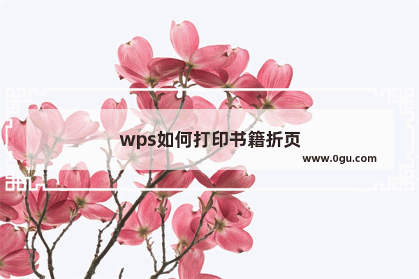 wps如何打印书籍折页