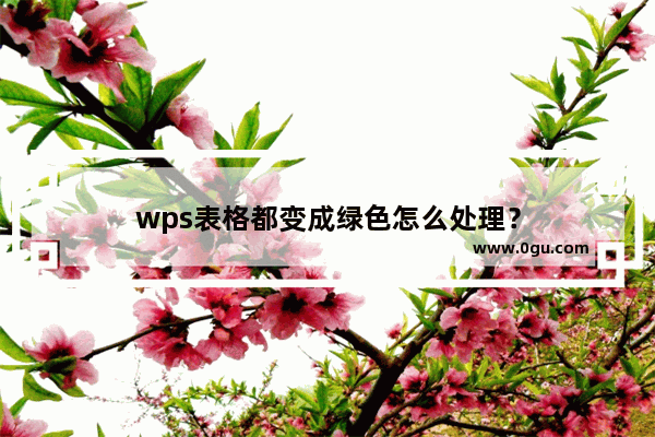 wps表格都变成绿色怎么处理？