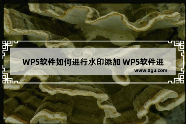 WPS软件如何进行水印添加 WPS软件进行水印添加操作教学分享