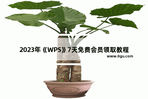 2023年《WPS》7天免费会员领取教程