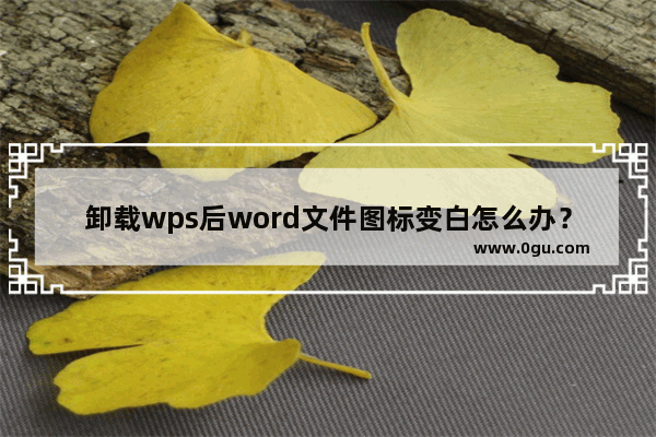 卸载wps后word文件图标变白怎么办？(亲测有效)