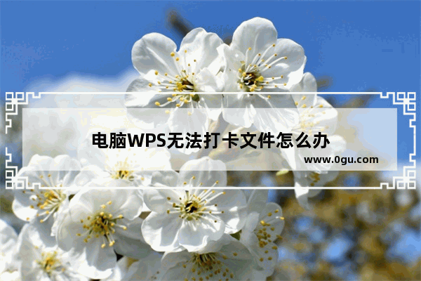 电脑WPS无法打卡文件怎么办