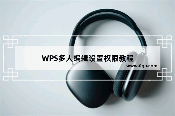 WPS多人编辑设置权限教程