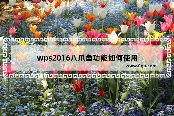 wps2016八爪鱼功能如何使用