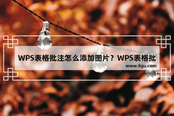 WPS表格批注怎么添加图片？WPS表格批注添加图片具体步骤