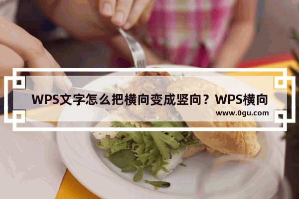 WPS文字怎么把横向变成竖向？WPS横向文字和竖向文字切换教程