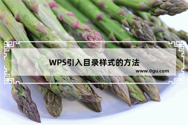 WPS引入目录样式的方法