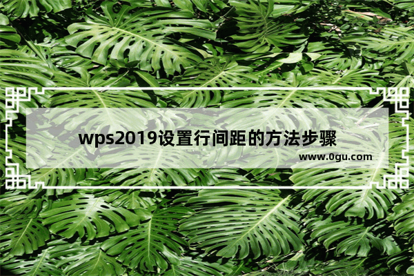 wps2019设置行间距的方法步骤