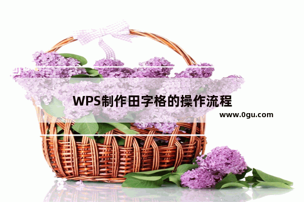 WPS制作田字格的操作流程