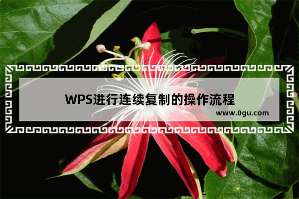 WPS进行连续复制的操作流程