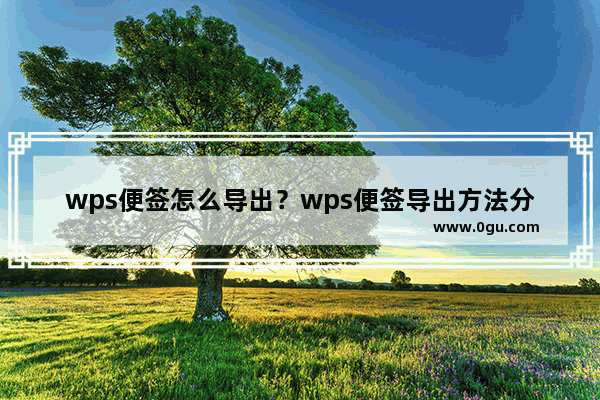 wps便签怎么导出？wps便签导出方法分享