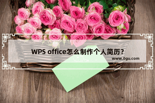 WPS office怎么制作个人简历？