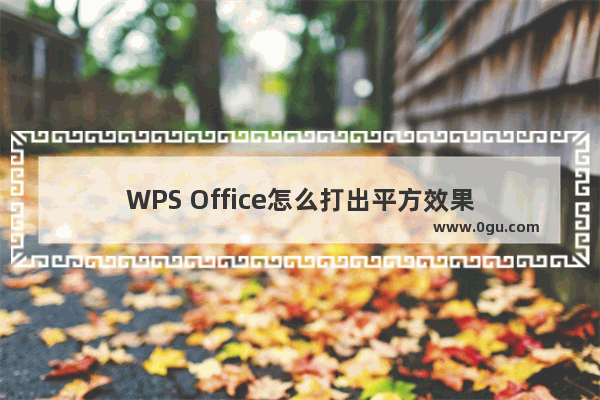 WPS Office怎么打出平方效果