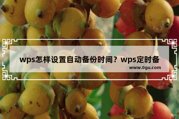 wps怎样设置自动备份时间？wps定时备份与自动保存教程