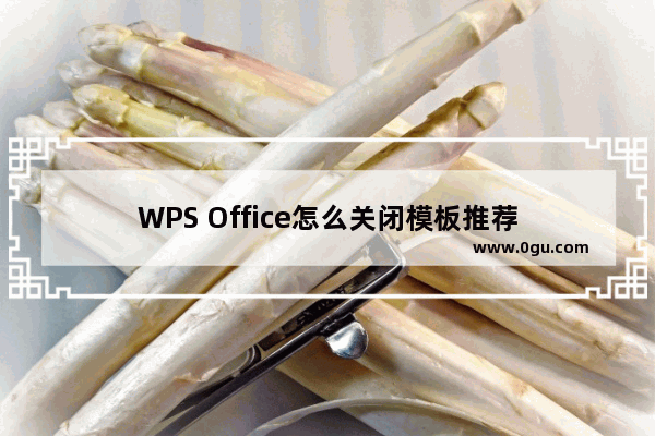 WPS Office怎么关闭模板推荐