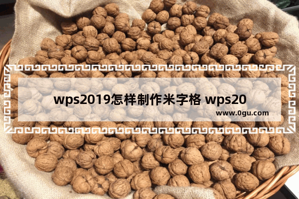 wps2019怎样制作米字格 wps2019制作米字格的简单教程