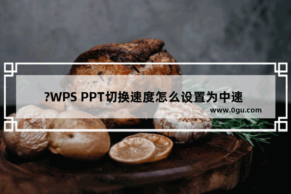 ?WPS PPT切换速度怎么设置为中速 WPS演示文稿调整动画中速的方法教程