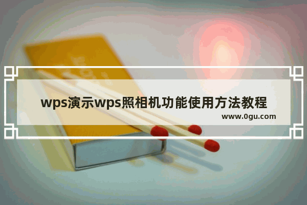 wps演示wps照相机功能使用方法教程