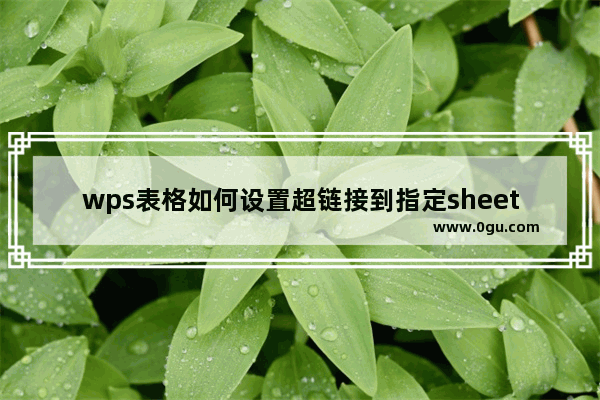 wps表格如何设置超链接到指定sheet工作表?wps表格设置超链接到指定sheet工作表教程分享