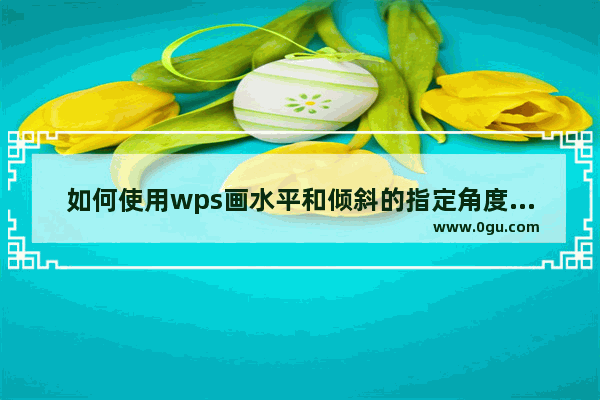 如何使用wps画水平和倾斜的指定角度的直线