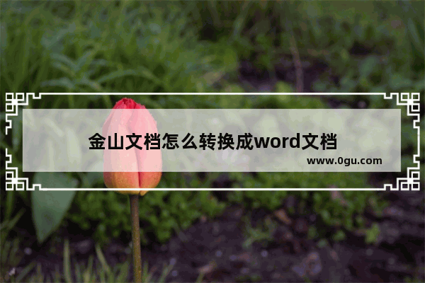 金山文档怎么转换成word文档