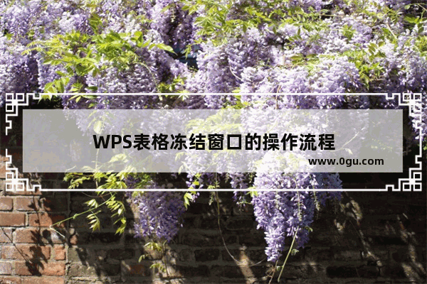 WPS表格冻结窗口的操作流程