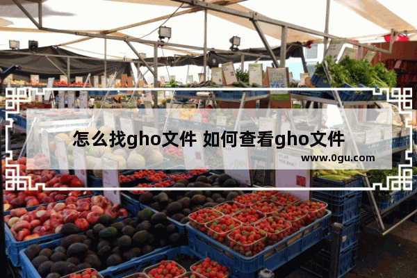 怎么找gho文件 如何查看gho文件