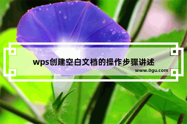 wps创建空白文档的操作步骤讲述