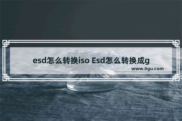 esd怎么转换iso Esd怎么转换成gho文件