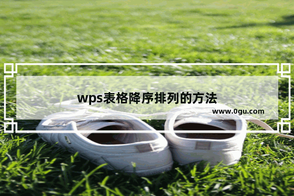 wps表格降序排列的方法