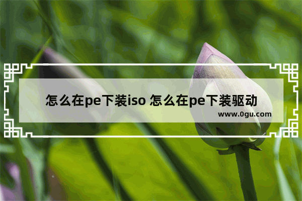 怎么在pe下装iso 怎么在pe下装驱动