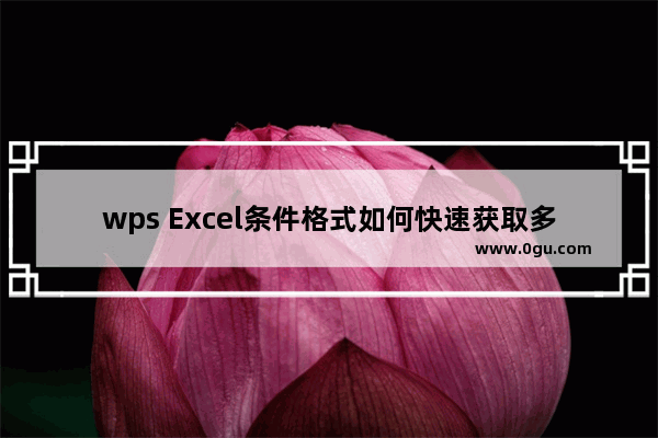 wps Excel条件格式如何快速获取多个对象的最大数据值 WPS Excel中快速获取多个对象的最大值的方法