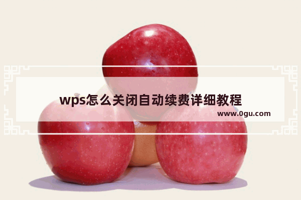 wps怎么关闭自动续费详细教程