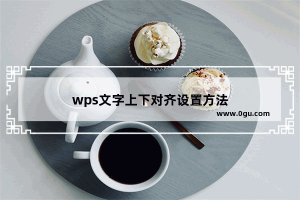 wps文字上下对齐设置方法