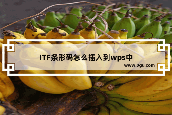 ITF条形码怎么插入到wps中