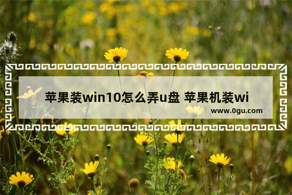 苹果装win10怎么弄u盘 苹果机装win10