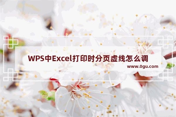 WPS中Excel打印时分页虚线怎么调