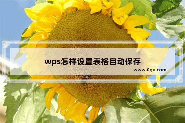 wps怎样设置表格自动保存