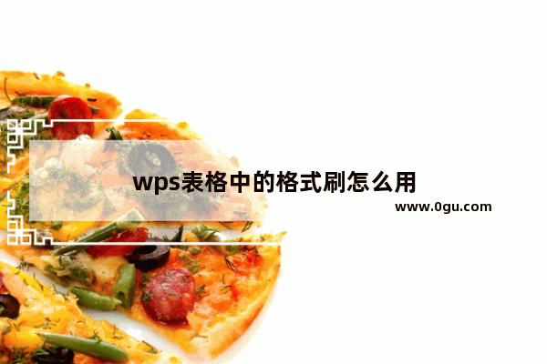 wps表格中的格式刷怎么用